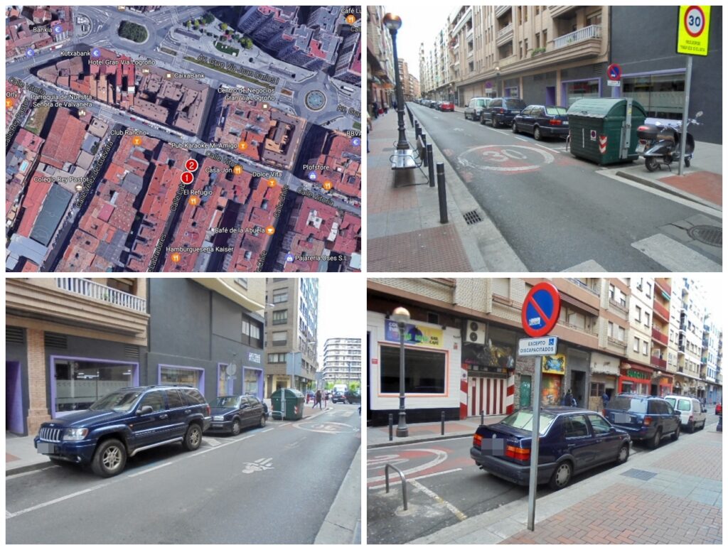 Mural Labradores 2 junto a paso peatones 2 plazas – Aparcamiento Labradores, 2