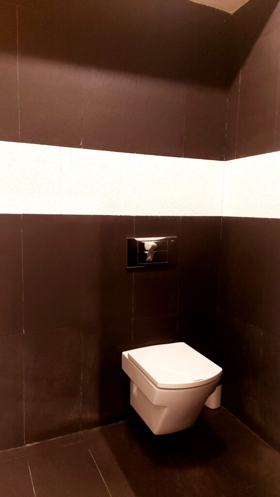 Detalle cabina de inodoro