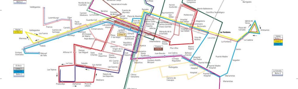 Plano Líneas de autobus Logroño
